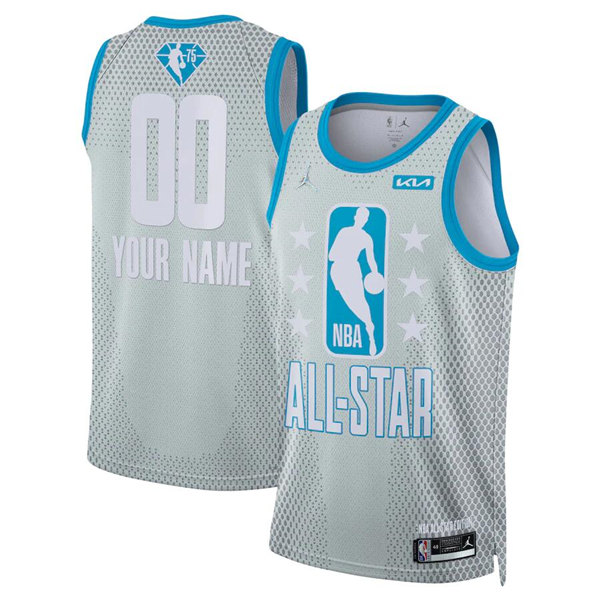 Men's 2022 All-Star Active Player Custom Grey Eastern Conference Gray Stitched Basketball Jersey Men's 2022 All-Star Active Player Custom Grey Eastern Conference Gray Stitched Basketball Jersey